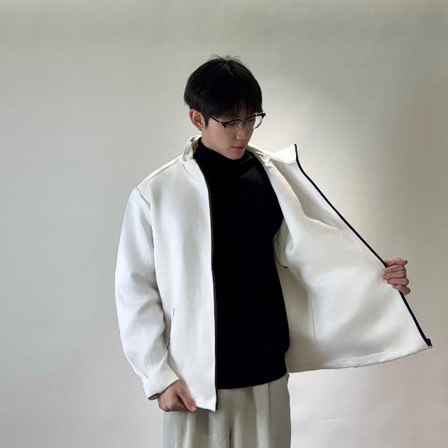 Discreet Stab-Resistant White Work Jacket