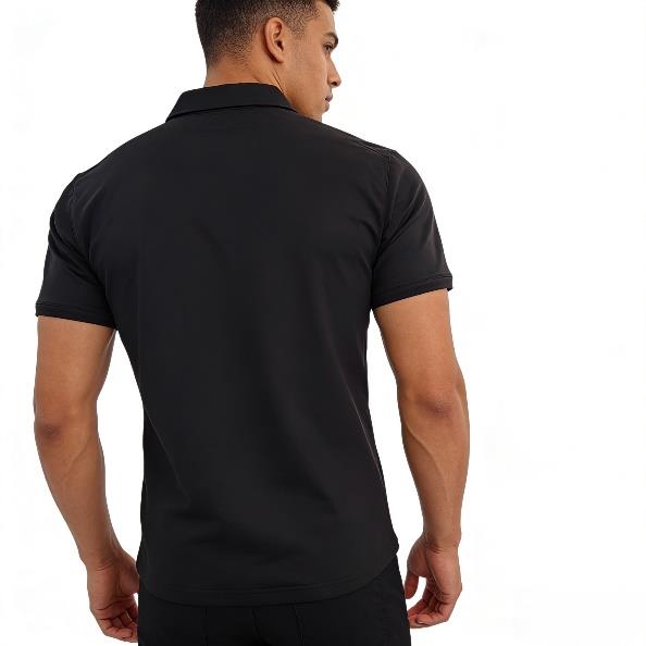 Youth Black / White UHMWPE Stab-Resistant Polo Shirt